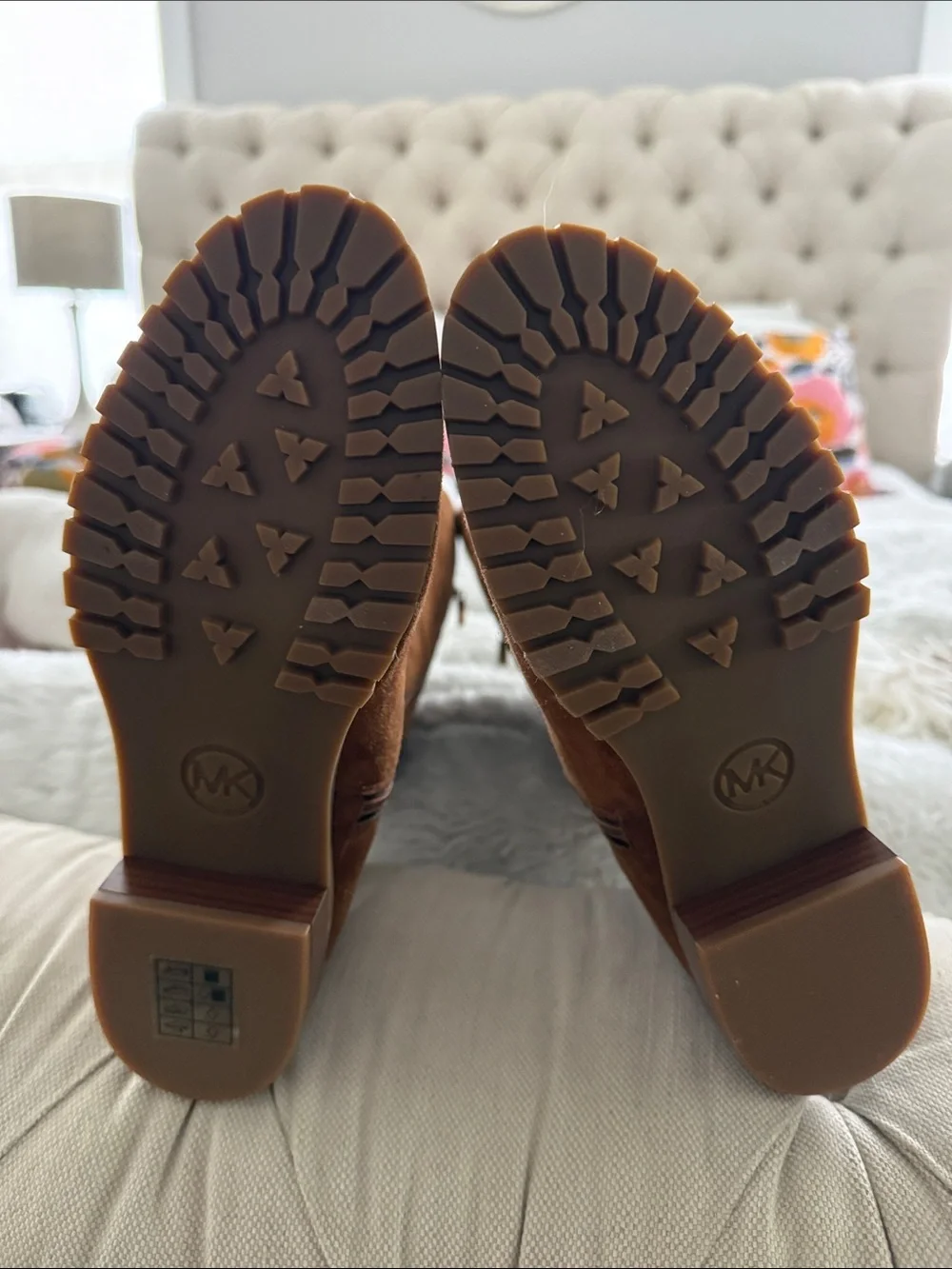 Michael Kors Over-the-Knee Suede Boots in Chestnut